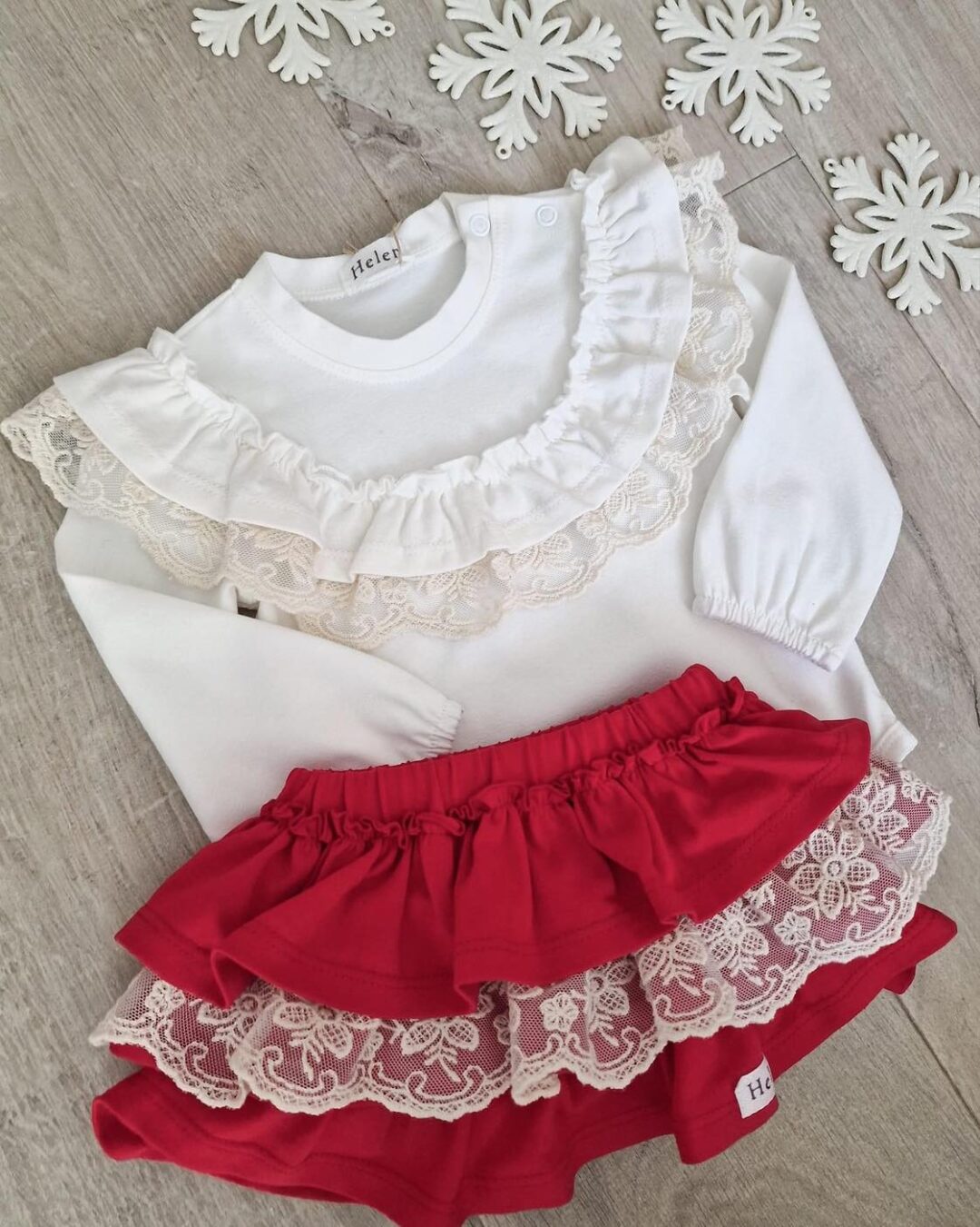 Bloomers/spódniczka czerwona z koronką Helen