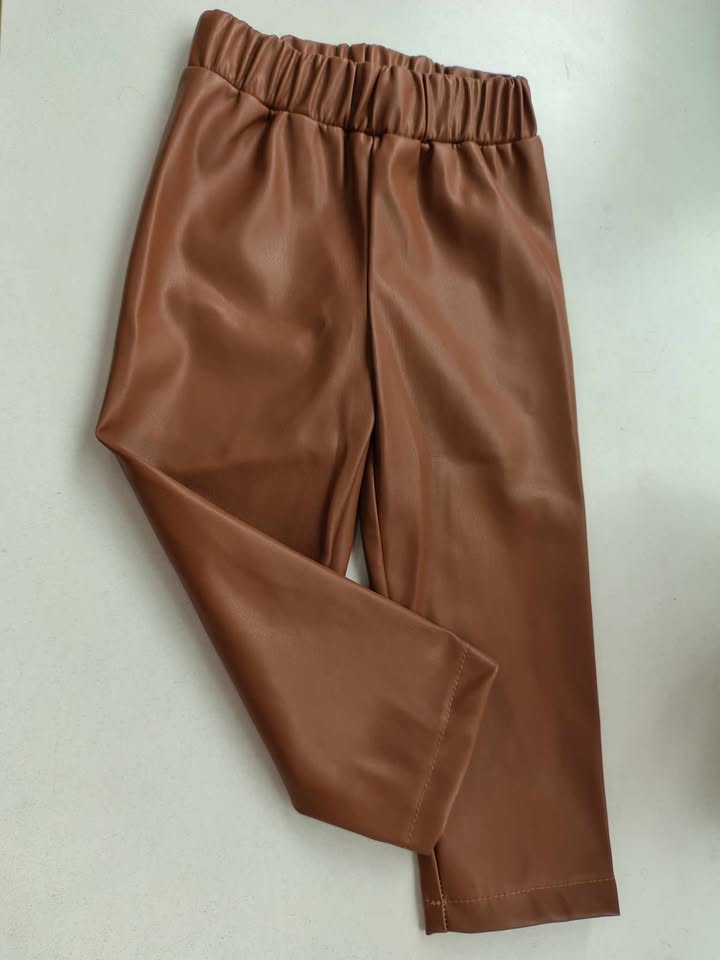 Legginsy a'la skóra karmelowe Zula Handmade