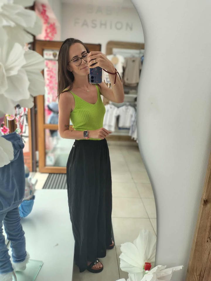 Spodnie kuloty czarne Mama