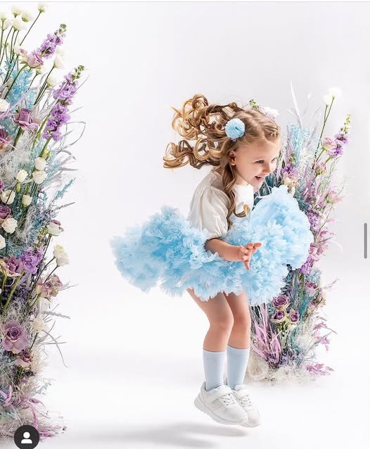Spódnica Pettiskirt Błękit Manufaktura Falbanek