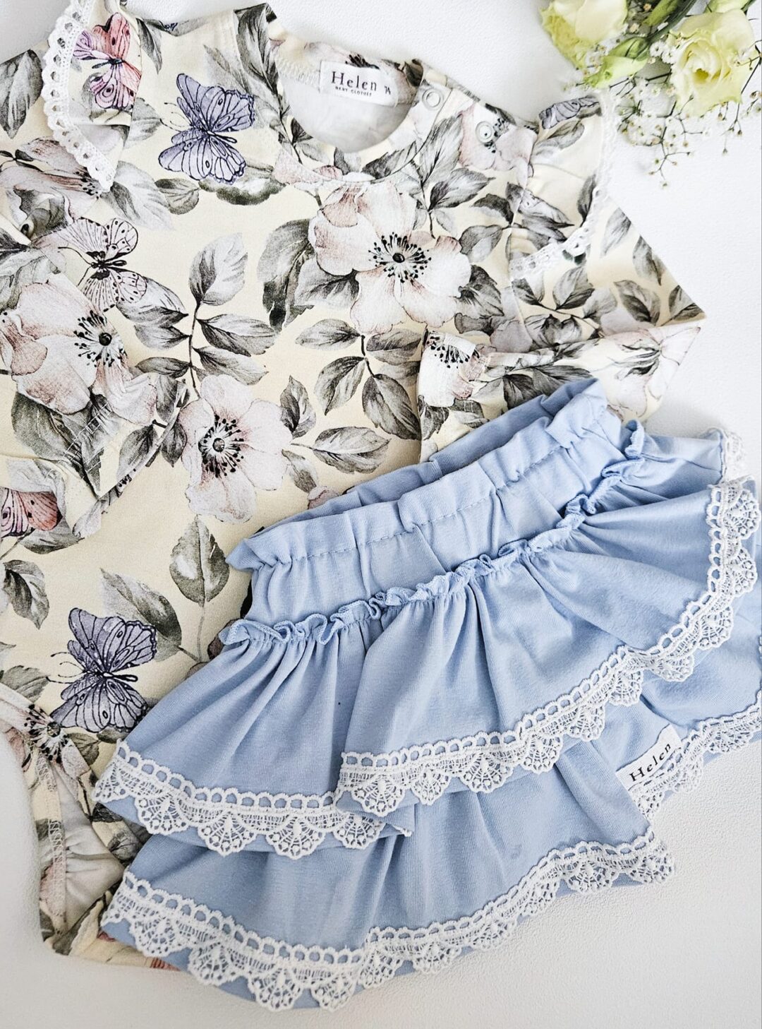 Spódniczka bloomers błękitna Helen