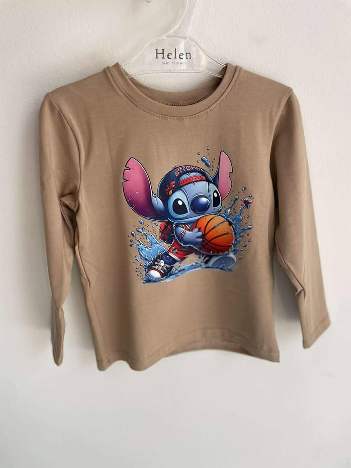 Bluzka Stitch długi rękaw carmelowa