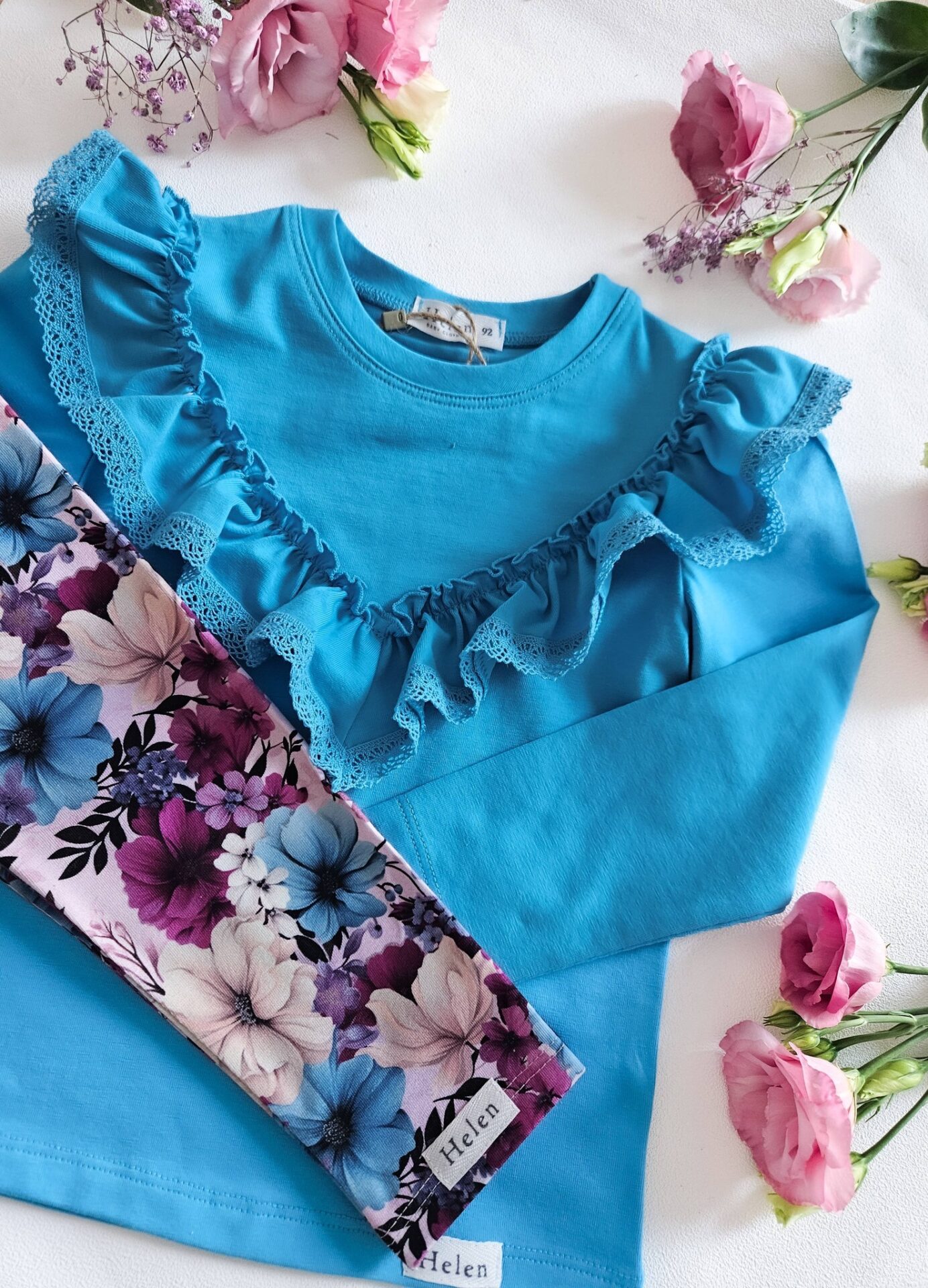 Bluzka / body V turkus Helen - obrazek 3