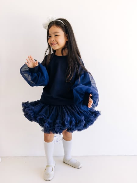 Spódnica tiulowa Pettiskirt granat Manufaktura Falbanek