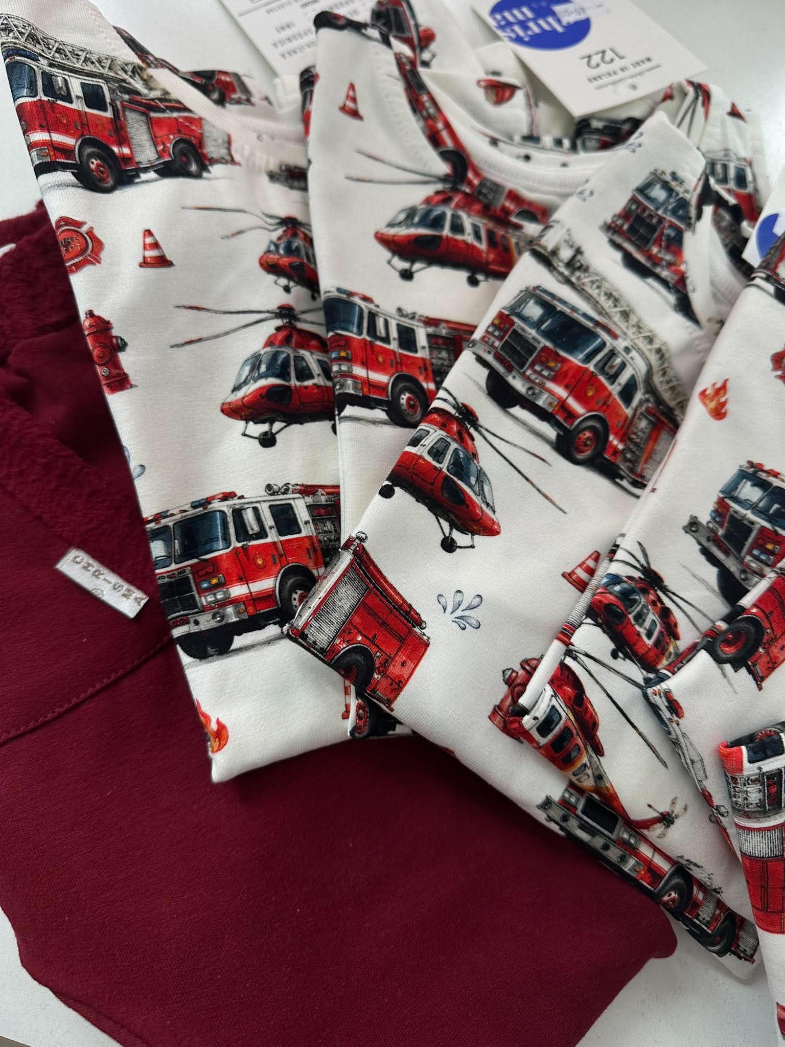 Bluzka w autka straż pożarna dla chłopca Chrisma - obrazek 4